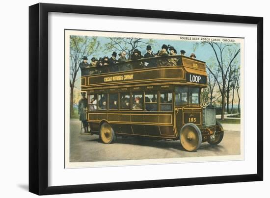 Double Deck Motor Coach, Chicago, Illinois-null-Framed Art Print