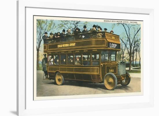 Double Deck Motor Coach, Chicago, Illinois-null-Framed Art Print