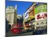 Double Decker Bus and Advertisements, Piccadilly Circus, London, England, UK-Roy Rainford-Mounted Photographic Print