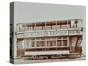 Double-Decker Electric Tram with Advertisement for the New Cross Empire, 1907-null-Stretched Canvas