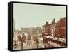 Double-Decker Electric Trams on Westminster Bridge, London, 1906-null-Framed Stretched Canvas