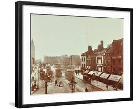 Double-Decker Electric Trams on Westminster Bridge, London, 1906-null-Framed Photographic Print