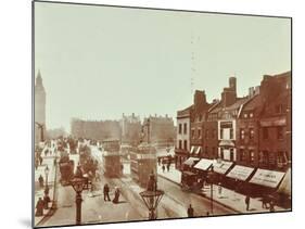 Double-Decker Electric Trams on Westminster Bridge, London, 1906-null-Mounted Photographic Print