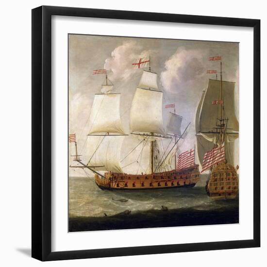 Double Description of an Armed Ship 'Indiaman', from the Time of King William III (William Iii) of-Isaac Sailmaker-Framed Giclee Print