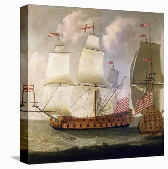 Double Description of an Armed Ship 'Indiaman', from the Time of King William III (William Iii) of-Isaac Sailmaker-Stretched Canvas