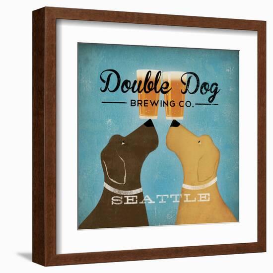 Double Dog Brewing Co. Seattle Brown Dog-Ryan Fowler-Framed Art Print