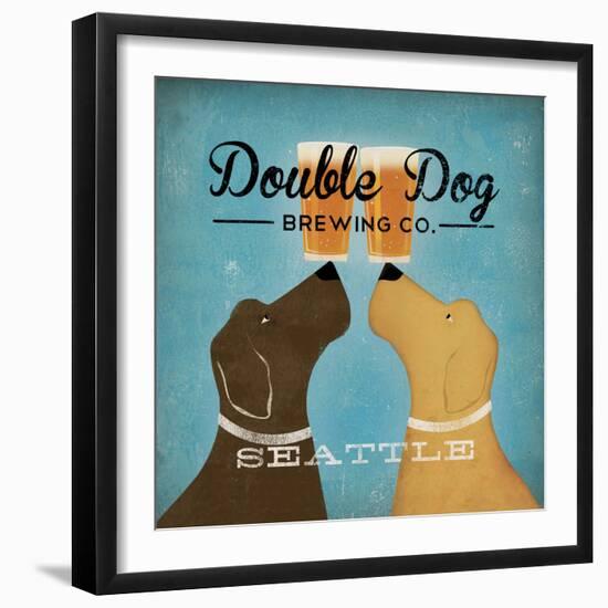 Double Dog Brewing Co. Seattle Brown Dog-Ryan Fowler-Framed Art Print