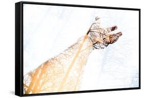 Double Exposure Arm and Hand-Sharpy Shooter-Framed Stretched Canvas