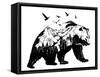 Double Exposure - Bear-Mirifada-Framed Stretched Canvas