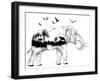 Double Exposure - Elephant-Mirifada-Framed Art Print