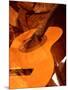 Double Exposure of Guitar and Rocks-Janell Davidson-Mounted Photographic Print