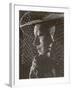 Double Exposure of Model Wearing Hat with Heavy Face Veil, c.1946-Gjon Mili-Framed Photographic Print