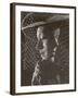 Double Exposure of Model Wearing Hat with Heavy Face Veil, c.1946-Gjon Mili-Framed Photographic Print