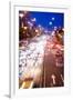 Double Exposure of Night Traffic Scene-victorn-Framed Premium Photographic Print