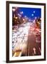 Double Exposure of Night Traffic Scene-victorn-Framed Premium Photographic Print