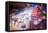 Double Exposure of Night Traffic Scene-victorn-Framed Stretched Canvas