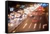 Double Exposure of Night Traffic Scene-victorn-Framed Stretched Canvas