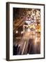 Double Exposure of Night Traffic Scene-victorn-Framed Photographic Print