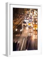 Double Exposure of Night Traffic Scene-victorn-Framed Photographic Print