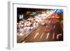 Double Exposure of Night Traffic Scene-victorn-Framed Photographic Print