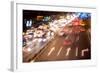 Double Exposure of Night Traffic Scene-victorn-Framed Photographic Print