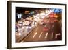 Double Exposure of Night Traffic Scene-victorn-Framed Photographic Print