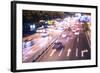 Double Exposure of Night Traffic Scene-victorn-Framed Photographic Print