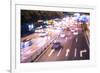 Double Exposure of Night Traffic Scene-victorn-Framed Photographic Print