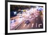 Double Exposure of Night Traffic Scene-victorn-Framed Photographic Print