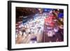 Double Exposure of Night Traffic Scene-victorn-Framed Photographic Print