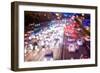 Double Exposure of Night Traffic Scene-victorn-Framed Photographic Print