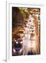 Double Exposure of Night Traffic Scene-victorn-Framed Photographic Print