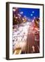 Double Exposure of Night Traffic Scene-victorn-Framed Photographic Print