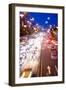 Double Exposure of Night Traffic Scene-victorn-Framed Photographic Print