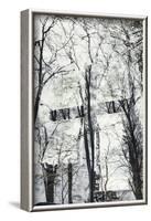 Double exposure of Teutoburg Forest and and the Hünenkapelle on the Tönsberg in Oerlinghausen.-Nadja Jacke-Framed Photographic Print