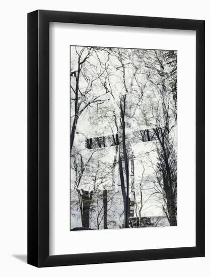 Double exposure of Teutoburg Forest and and the Hünenkapelle on the Tönsberg in Oerlinghausen.-Nadja Jacke-Framed Photographic Print