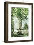 Double exposure of the Sparrenberg Castle / Sparrenburg with the green of the trees in the spring-Nadja Jacke-Framed Photographic Print