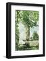 Double exposure of the Sparrenberg Castle / Sparrenburg with the green of the trees in the spring-Nadja Jacke-Framed Photographic Print