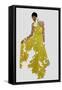 Double Exposure of Woman in Fashion Dress with Nature Tree Branches Background-shock-Framed Stretched Canvas
