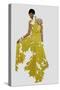 Double Exposure of Woman in Fashion Dress with Nature Tree Branches Background-shock-Stretched Canvas