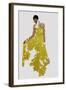 Double Exposure of Woman in Fashion Dress with Nature Tree Branches Background-shock-Framed Photographic Print