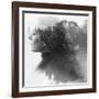 Double Exposure of Young Female and the Forest near the Lake(Tilt-Shift Lens)-Kuzma-Framed Premium Photographic Print