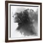 Double Exposure of Young Female and the Forest near the Lake(Tilt-Shift Lens)-Kuzma-Framed Photographic Print