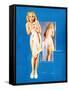 Double Exposure Pin-Up 1940-Gil Elvgren-Framed Stretched Canvas