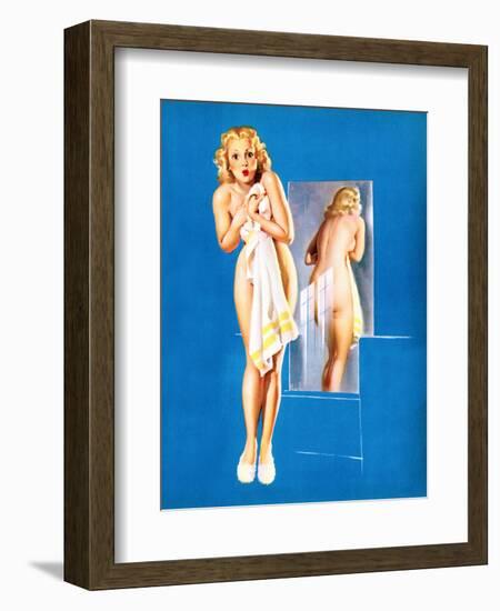 Double Exposure Pin-Up 1940-Gil Elvgren-Framed Art Print