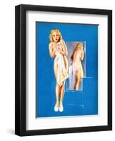 Double Exposure Pin-Up 1940-Gil Elvgren-Framed Art Print