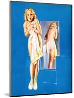 Double Exposure Pin-Up 1940-Gil Elvgren-Mounted Art Print