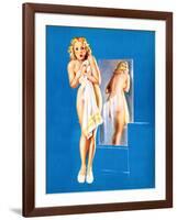Double Exposure Pin-Up 1940-Gil Elvgren-Framed Art Print