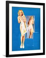 Double Exposure Pin-Up 1940-Gil Elvgren-Framed Art Print