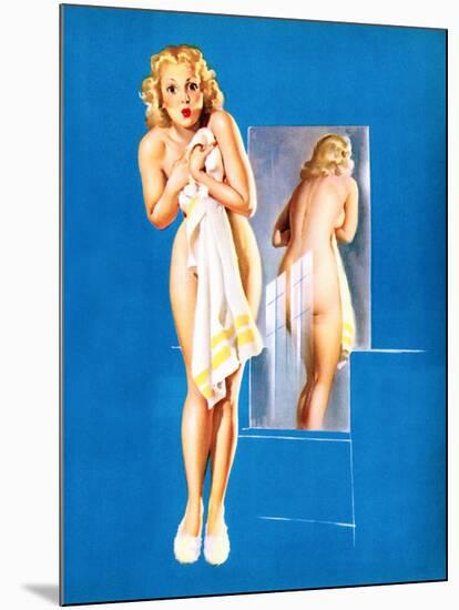 Double Exposure Pin-Up 1940-Gil Elvgren-Mounted Art Print